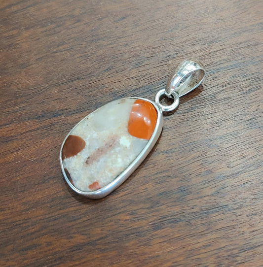 Pudding Stone Sterling Silver Pendant