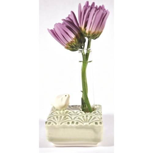 Bird Bud Vase - Sage