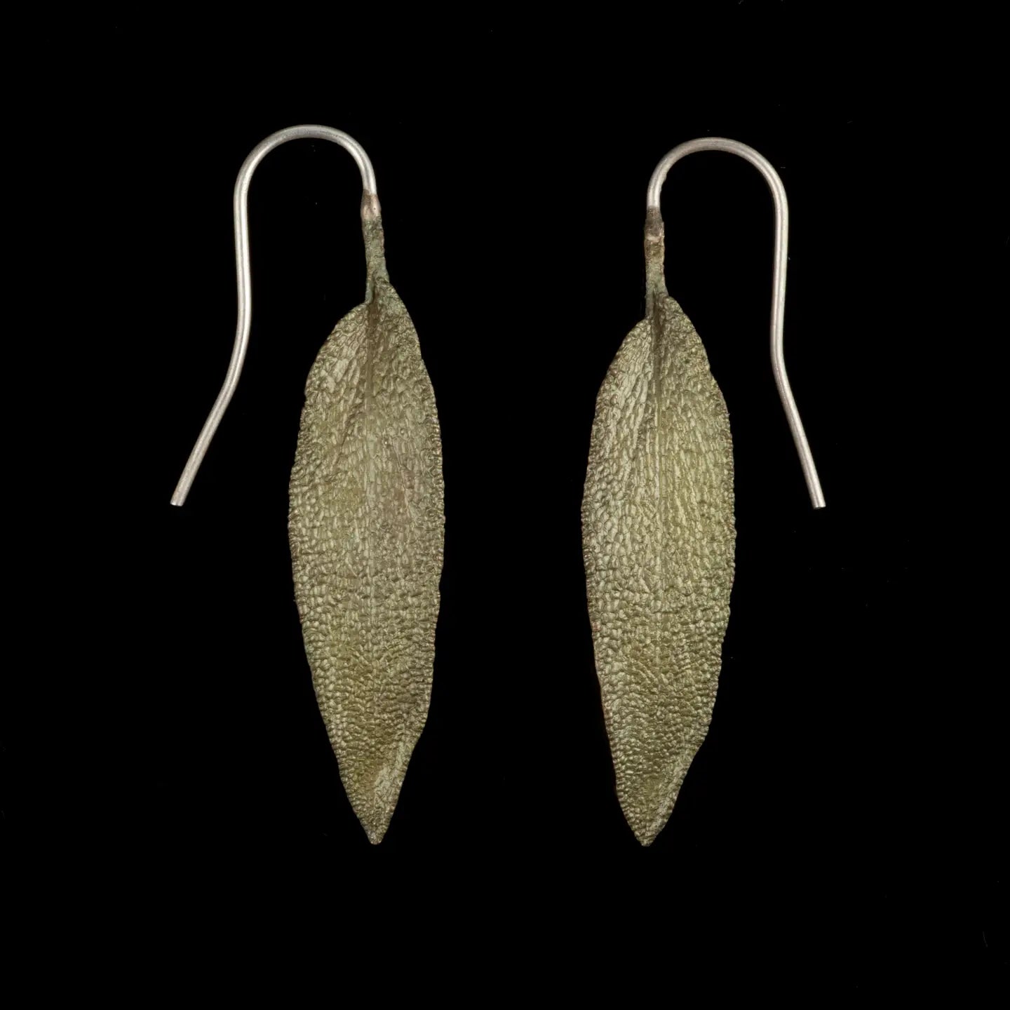 Sage Single Leaf Earrings