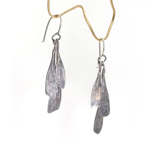 Sterling Silver Ash Seed Feather Earring
