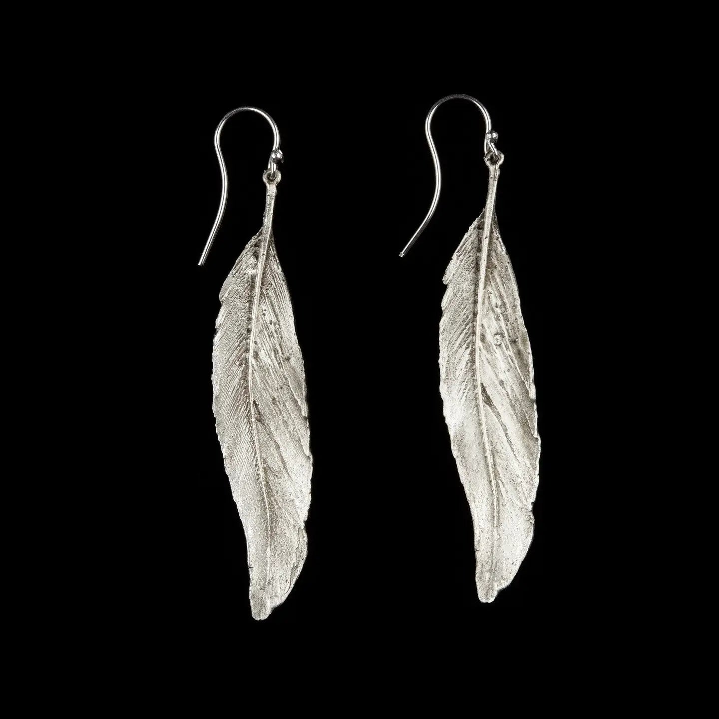 Silver Feather Earrings