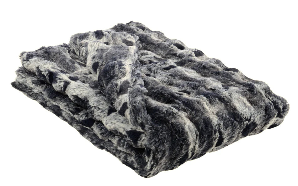 Luxury Faux Fur Throw - Cloudwalk in Shadow