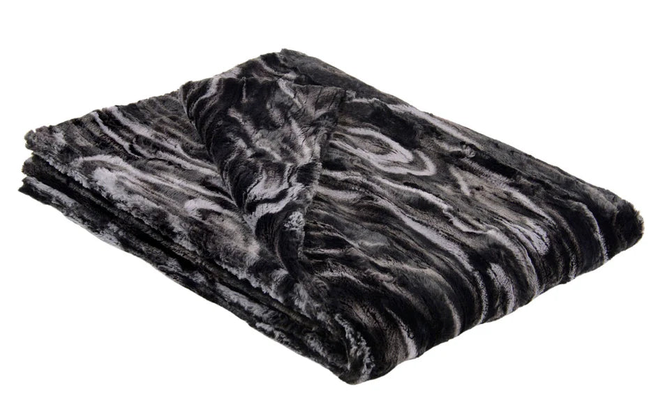 Marble Luxury Fur Throw