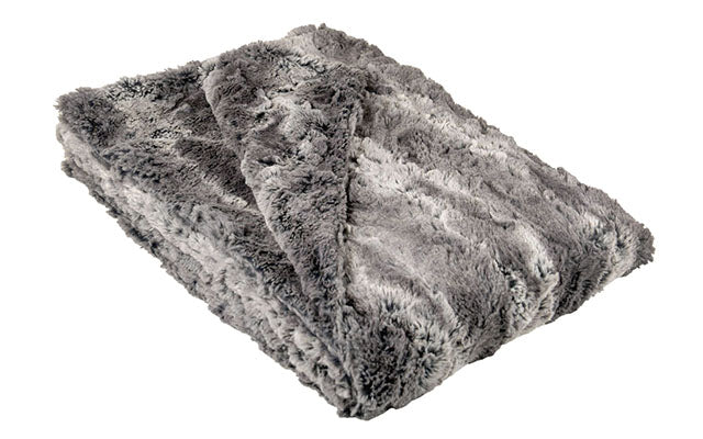 Luxury Faux Fur Throw - Seattle Sky