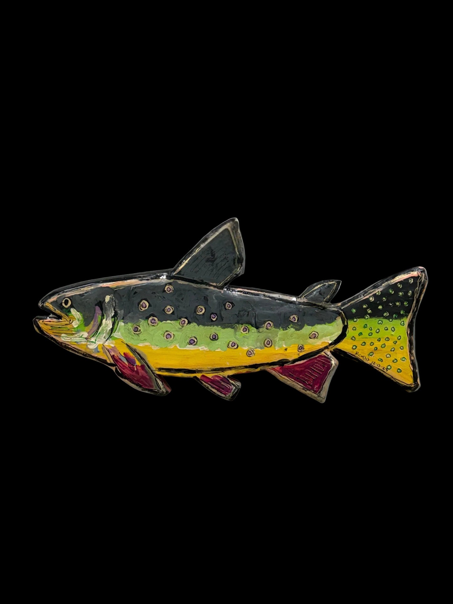 Wooden Wall Fish Art