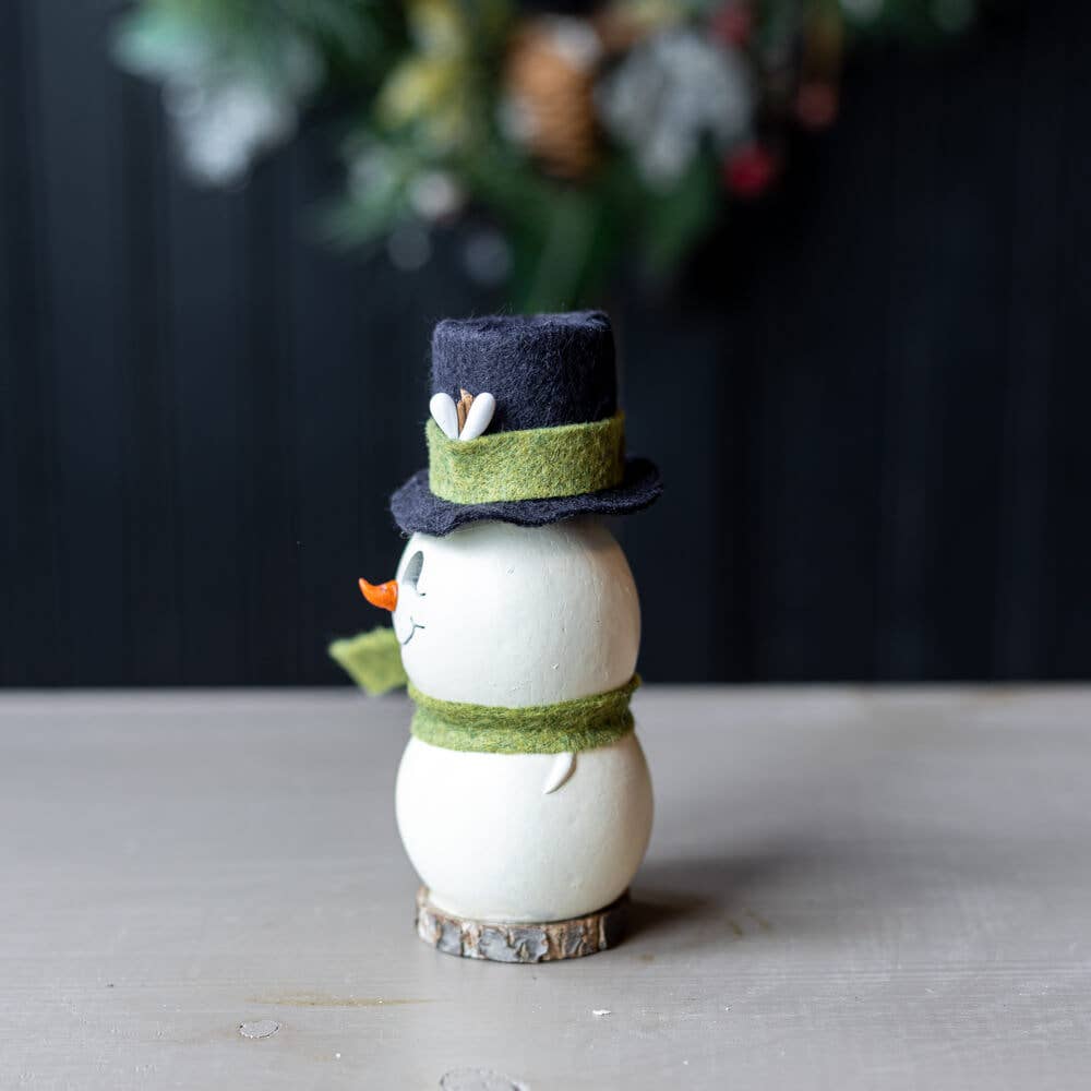 Hand-Crafted Snowman Gourd - Meadowbrooke Snowman Tiny