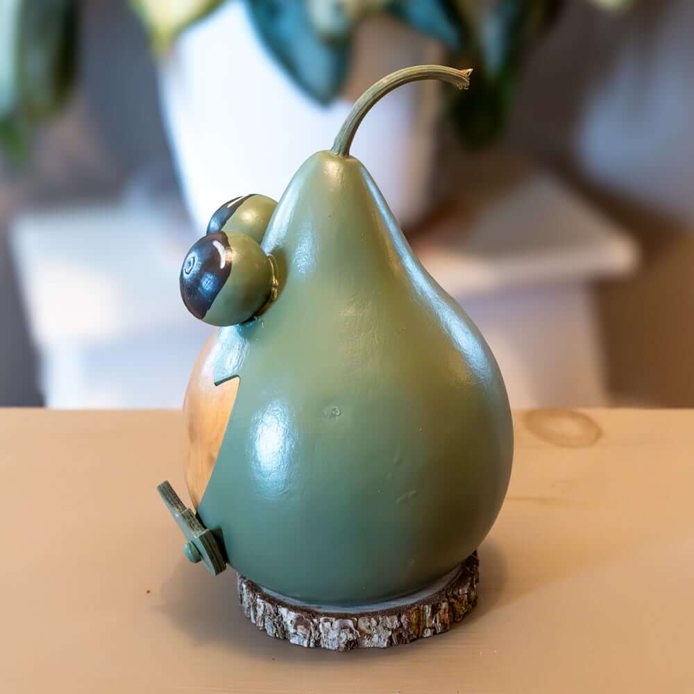Hand-Crafted Gourd - Frankie Frog - Small - Animal Decor