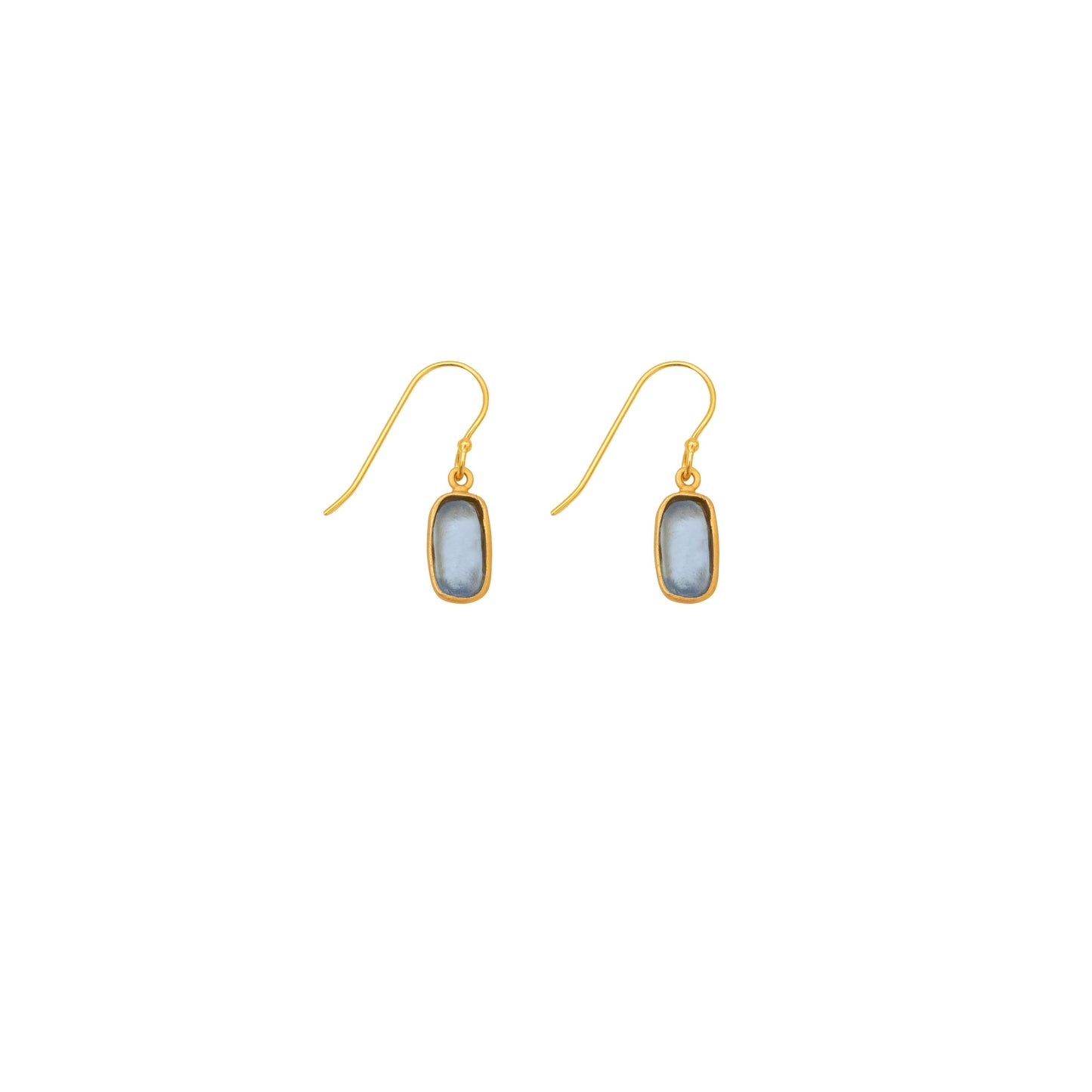 Geo Bubble Wire Earrings: Light blue