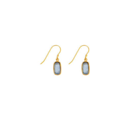 Geo Bubble Wire Earrings: Light blue