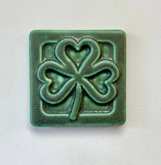 Shamrock Art Tile 3x3": Leaf Green glaze