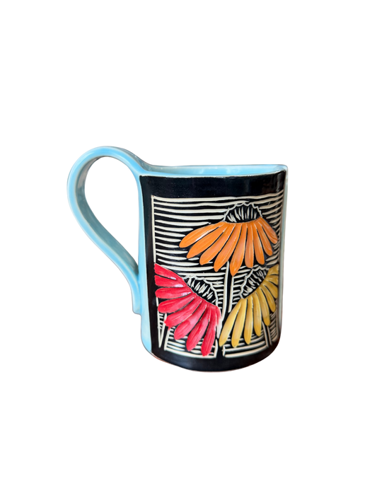 Rainbow Coneflower Ceramic Mug