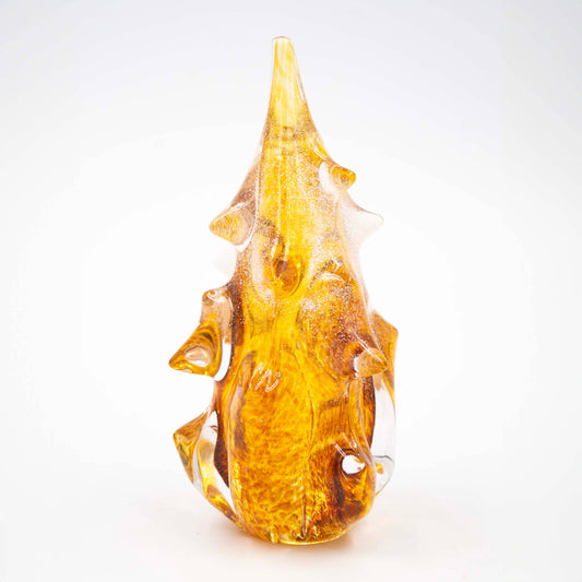 Decorative Glass Fir Tree: Frosted Gold / Regular