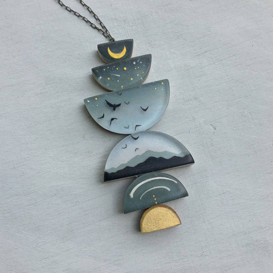 Above - Below Painted Necklace