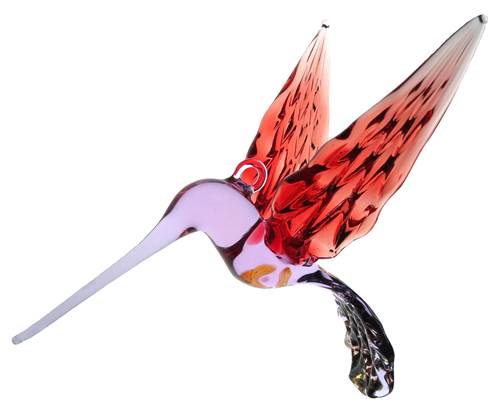 Hummingbird Suncatcher - Purple/Red Speckle