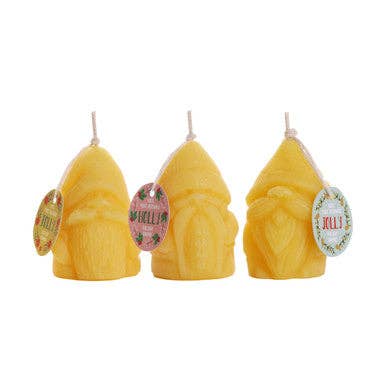 Holiday Gnome Candles – 100% Pure Beeswax – Holly