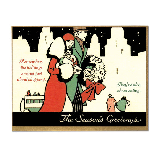 Funny Vintage Holiday Card for Foodies