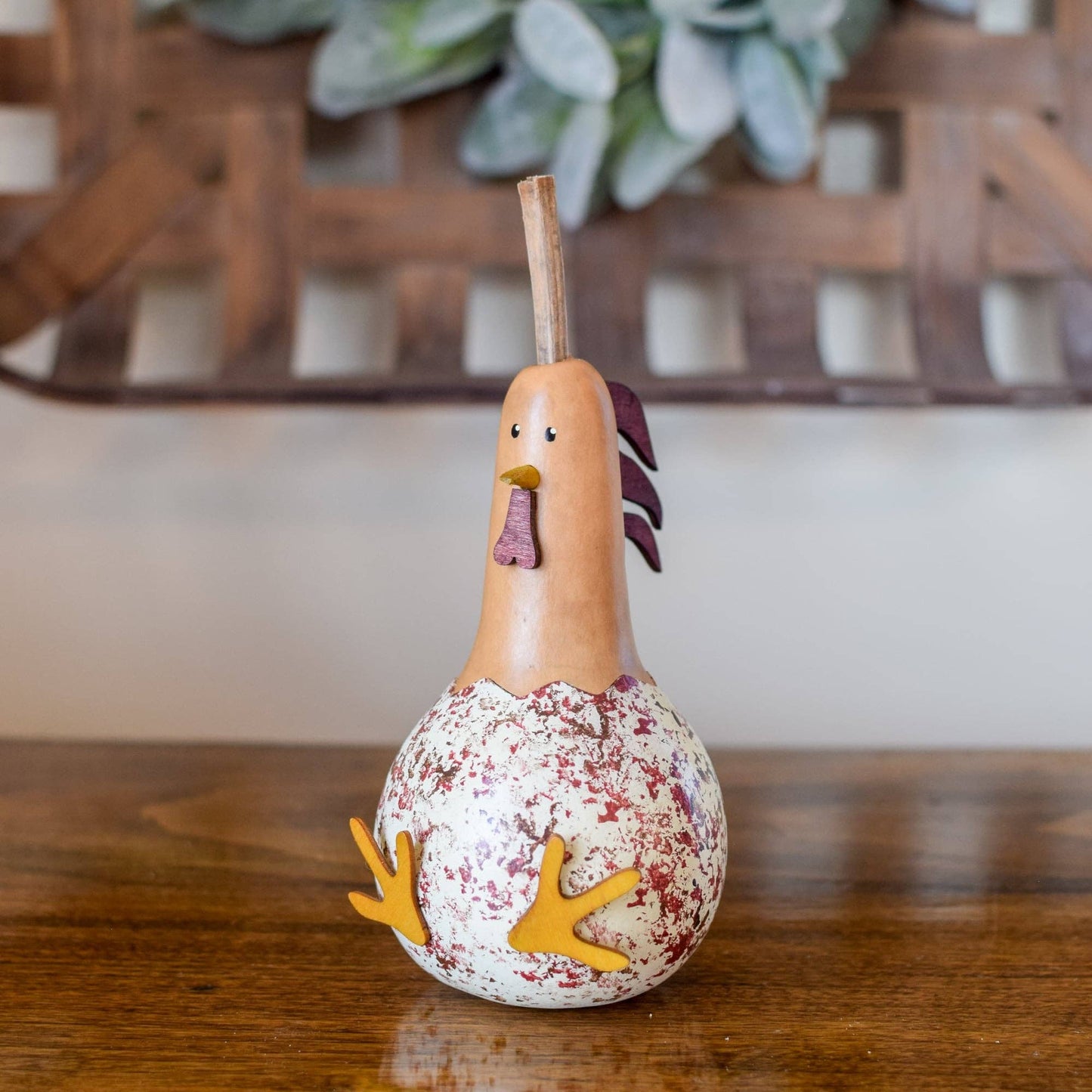 Hand-Crafted Gourd - Hattie Hen - Extra Small