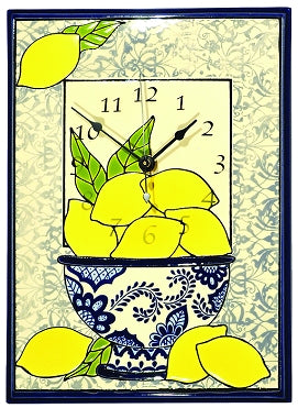 Large Ceramic Clock - Lemons