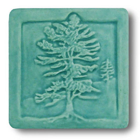 White Pine Art Tile 4x4": Bermuda Green glaze