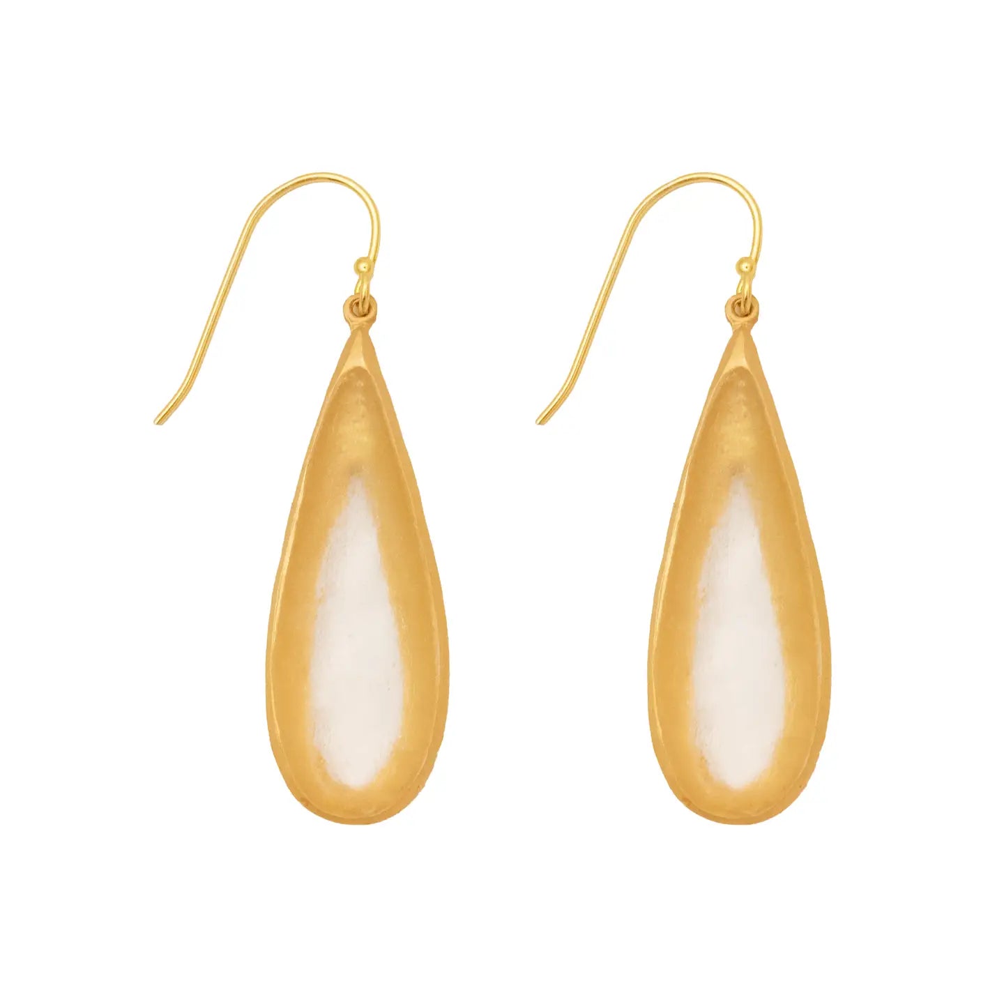 Tear Drop Bubbles Long Wire Earrings