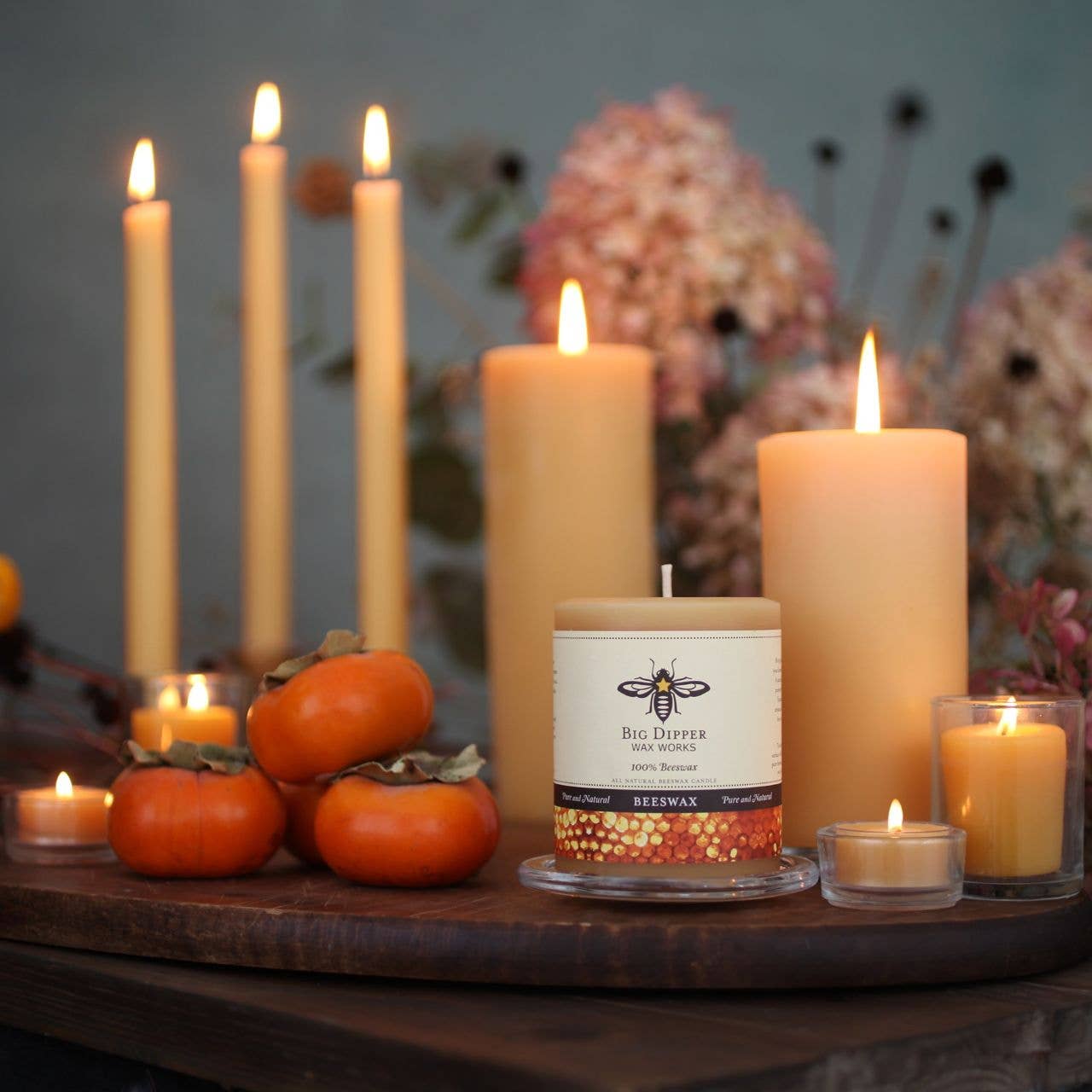 Tea Light Candles – 100% Pure Beeswax – 5 Hour Burn: Box of 16