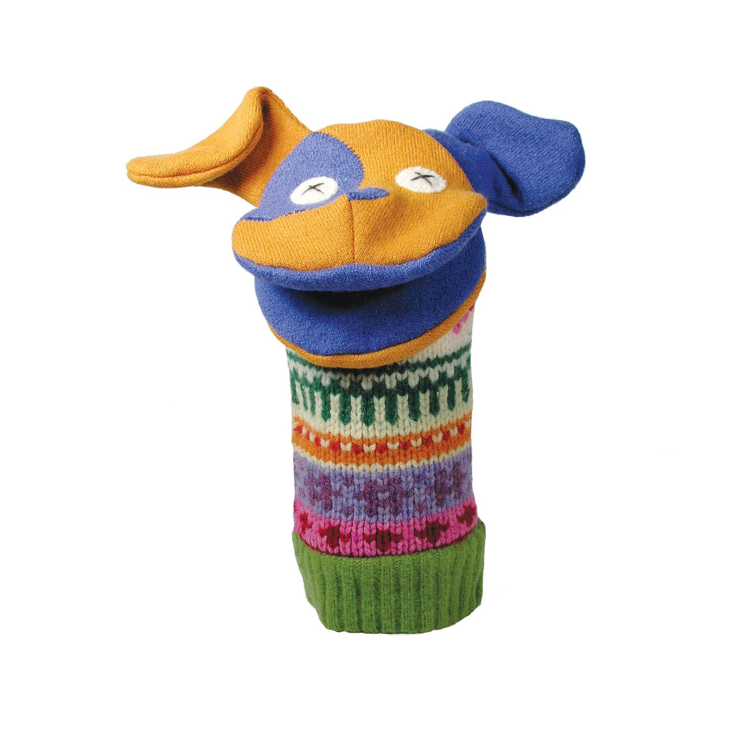 Dog Puppet | Reclaimed Wool : 12 inch height (30.5 cm).