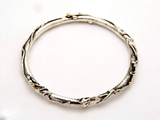 Twig Series Fused Bangle With Bronze: Medium