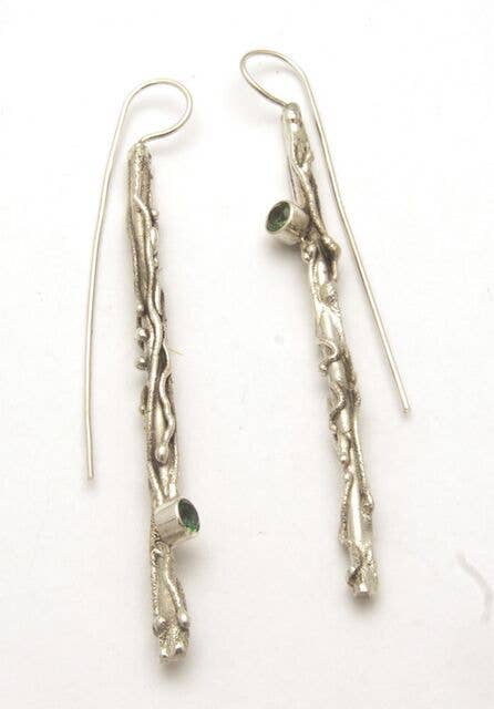 Twig Earrings: Amethyst