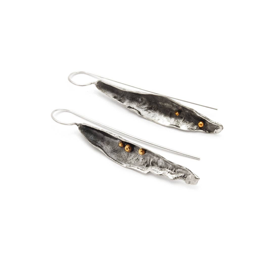 Reticulated Bronze Accent Earrings
