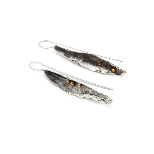 Reticulated Bronze Accent Earrings