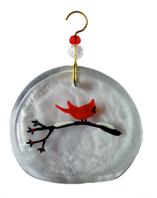 Ornament - Redbird & Holly Branch