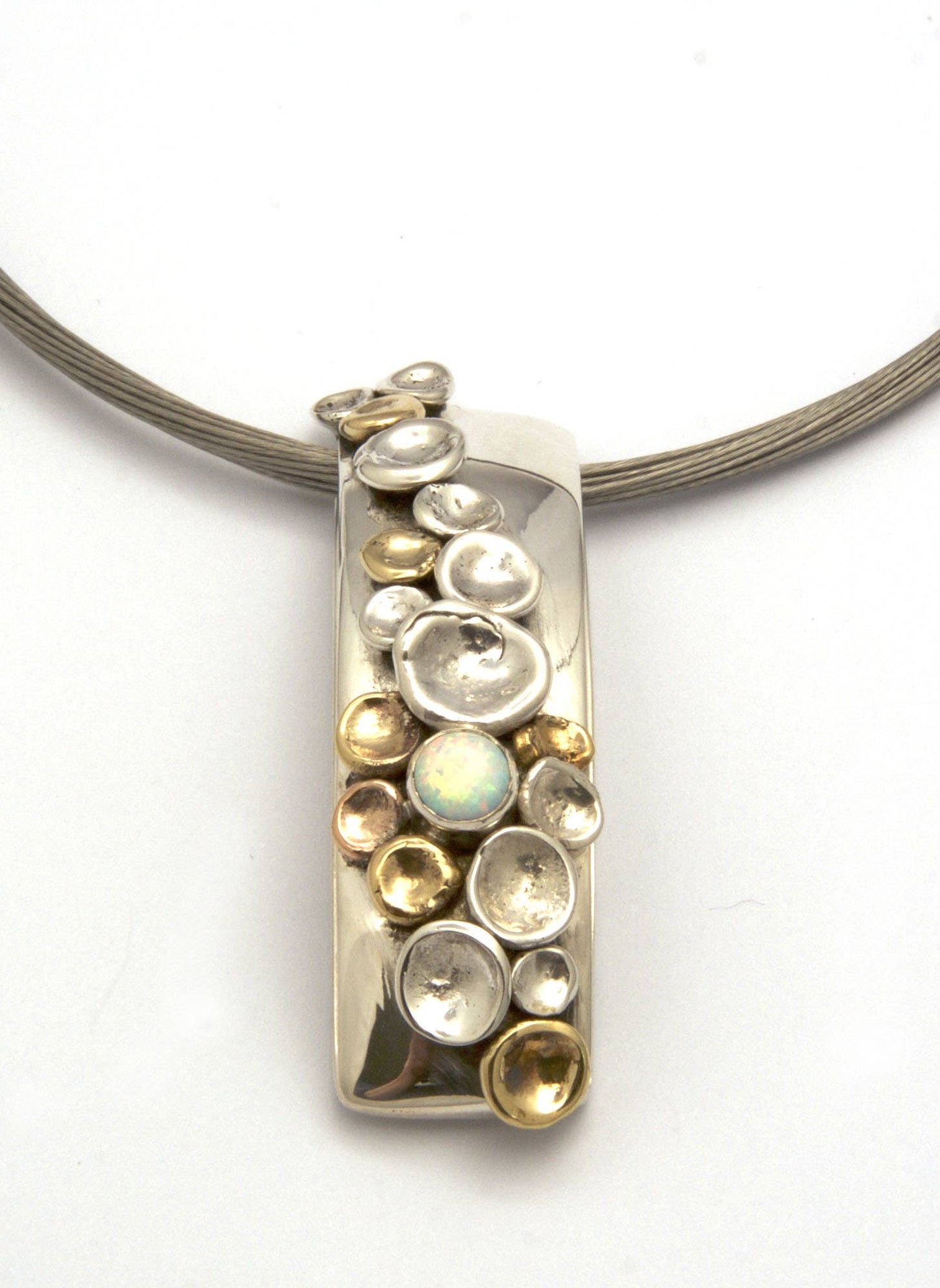 Pebbles on the Beach Opal Pendant