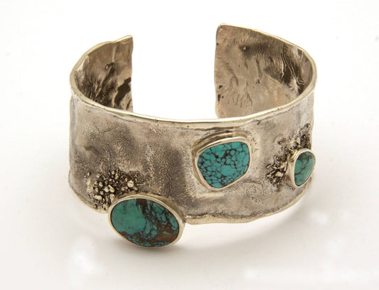 Reticulated Cuff with Turquoise: Medium