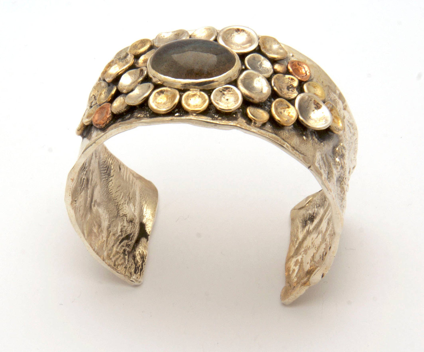 Pebble on the Beach Labradorite Cuff Bracelet