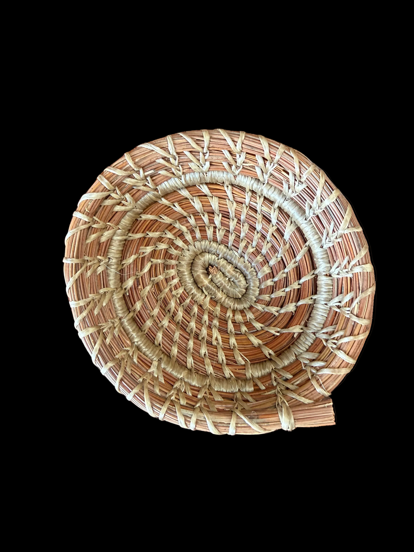 Beige Center Pine Needle Basket