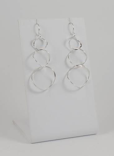 Sterling Silver Wobbled Earrings