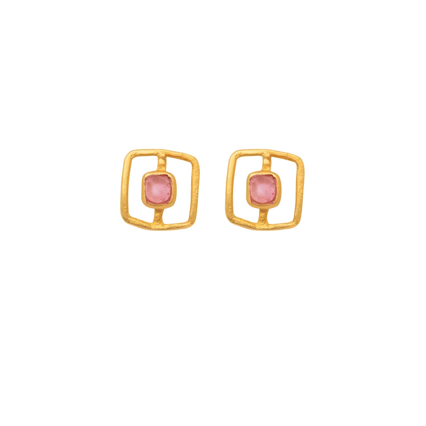 Fragment Post Earrings: Pink