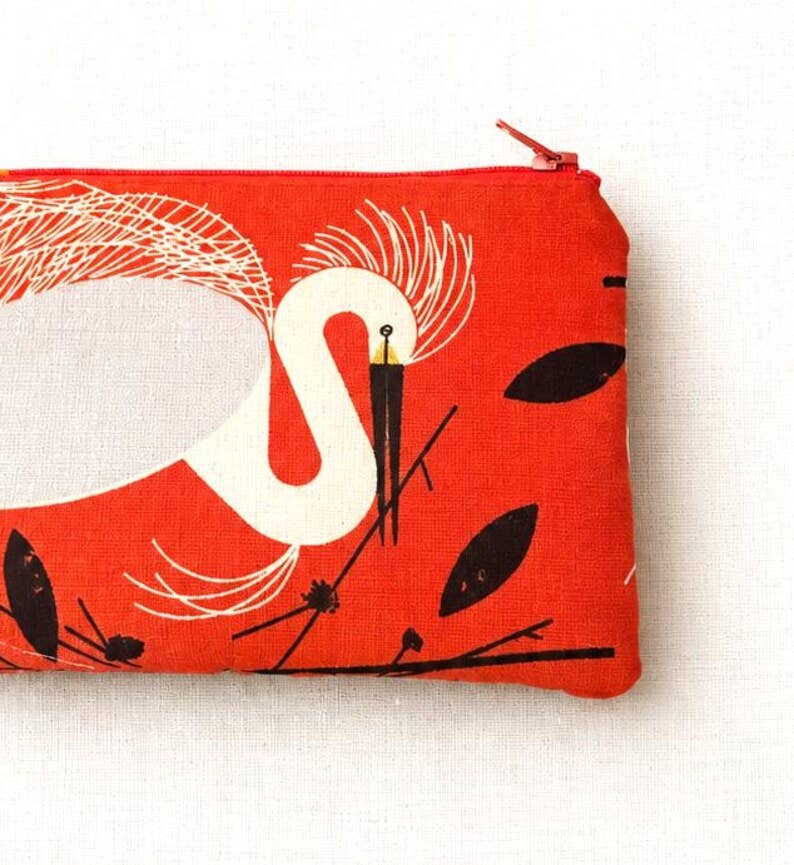 Snowy Egret Zipper Pouch