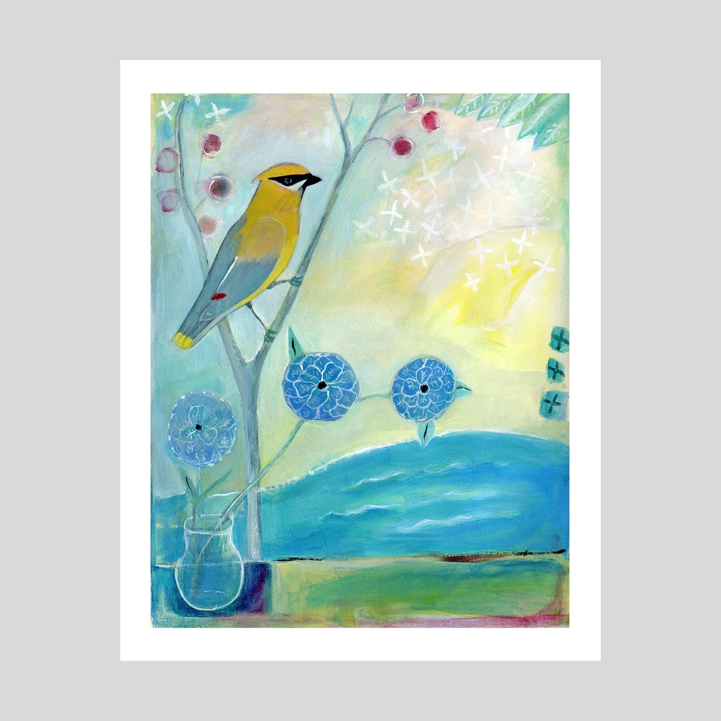 Art Print - Waxwing by the Water