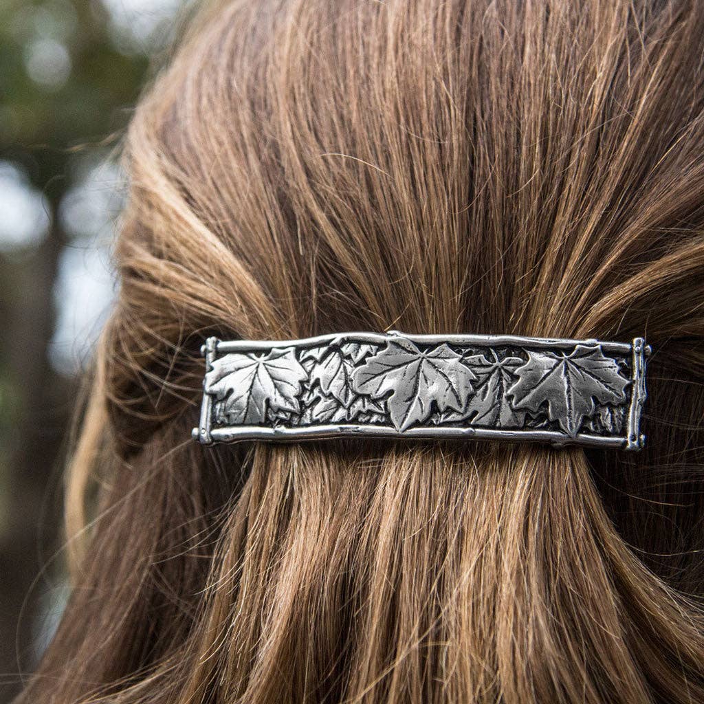 Hair Clip, Barrette, Maple Leaf 80mm