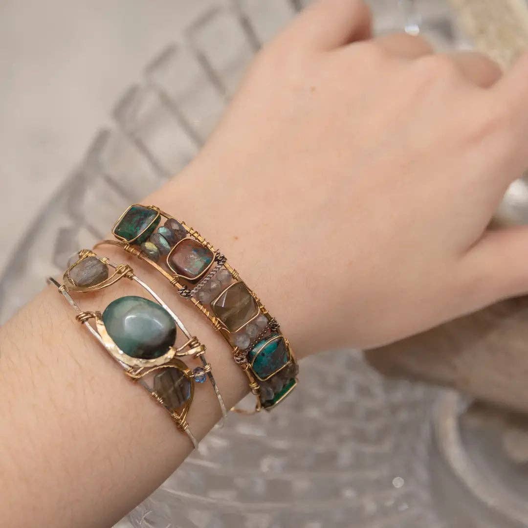 Promenade Chrysocolla Cuff Bracelet B376