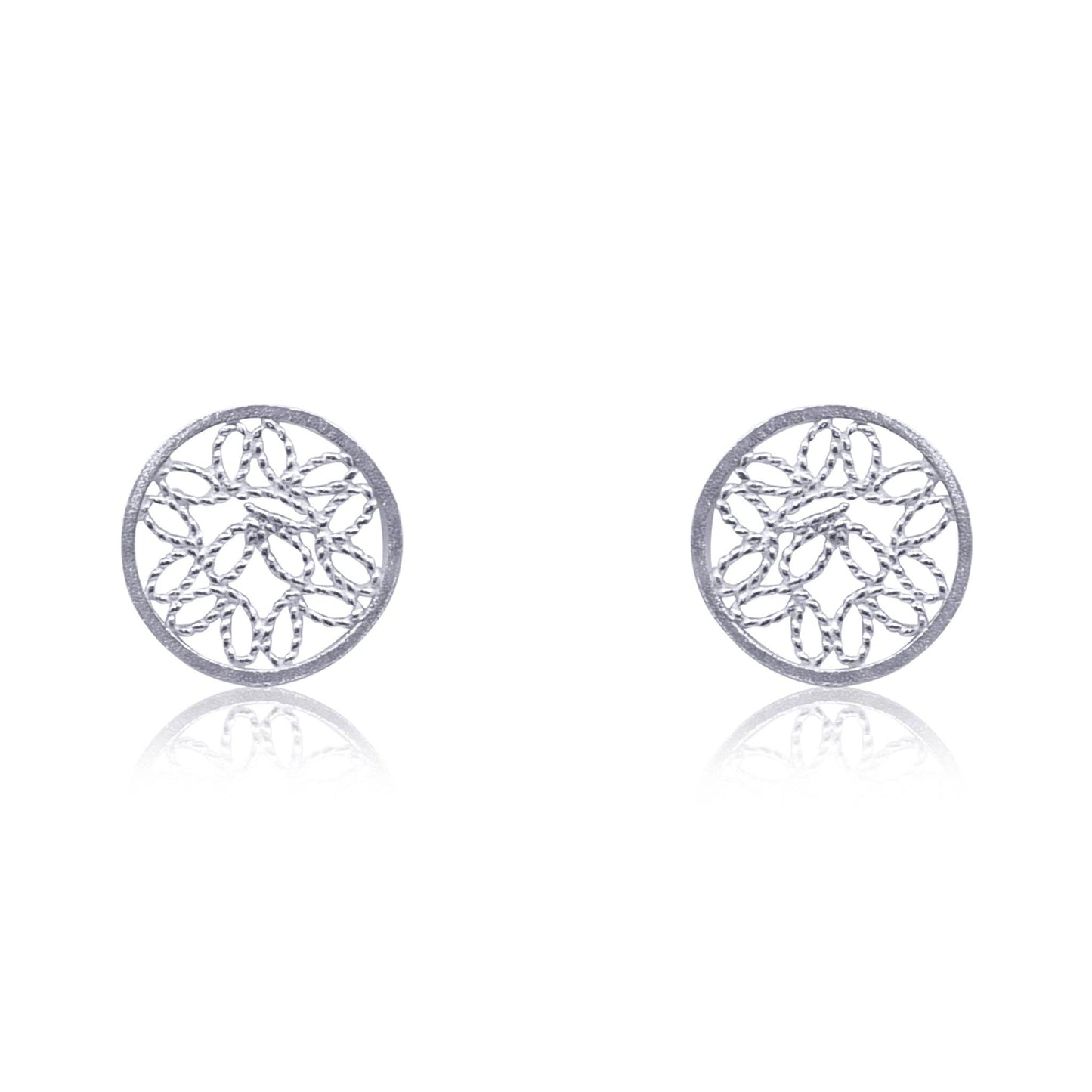 Alice Silver Stud Earrings Filigree