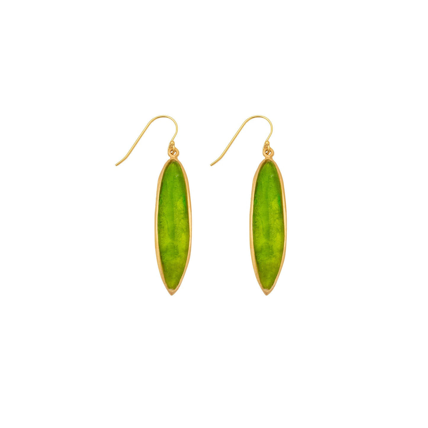 Eucalyptus Wire Earrings: White