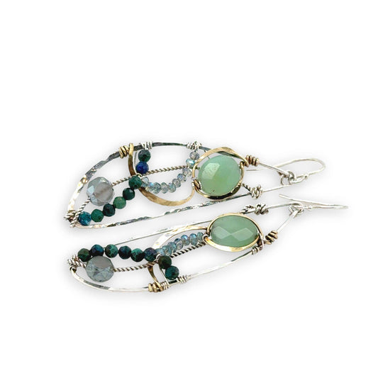 Jade and Turquoise Dragonfly Earrings E79045