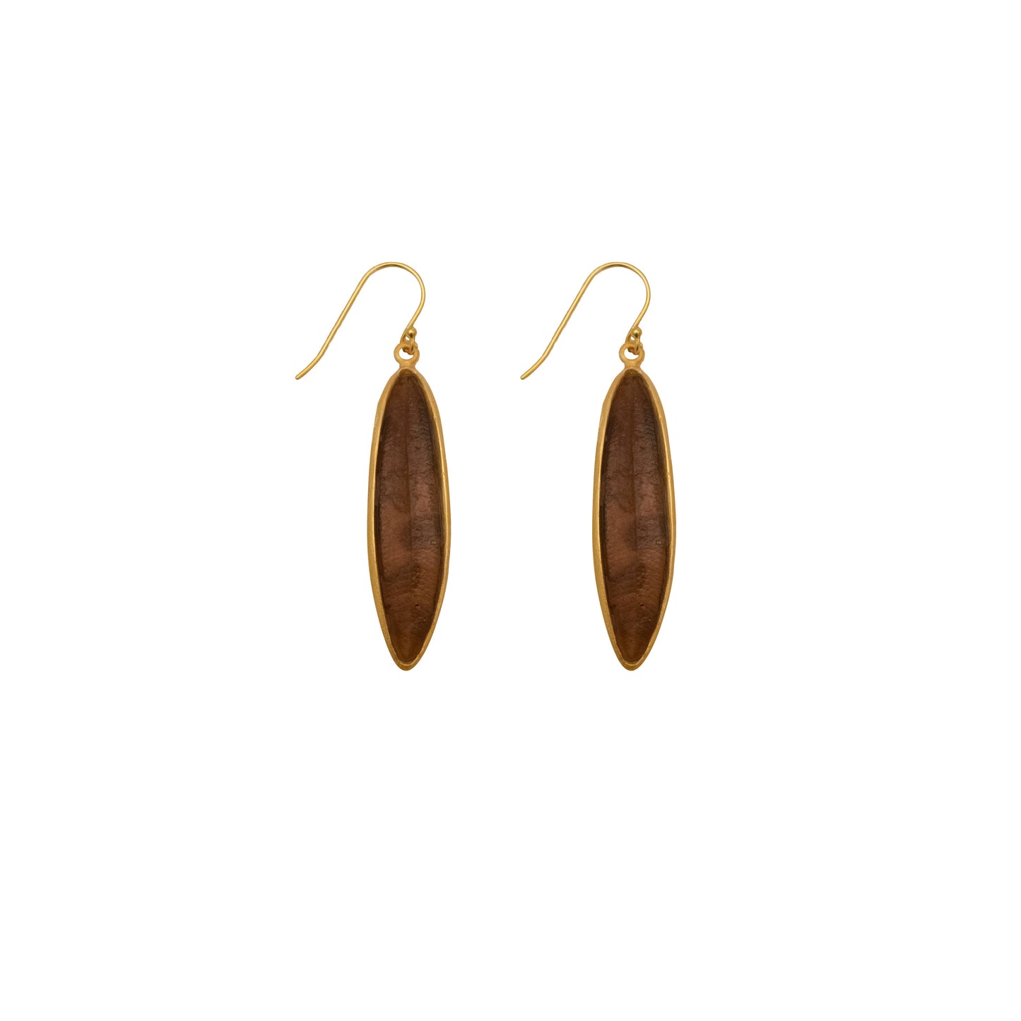 Eucalyptus Wire Earrings: Light Blue