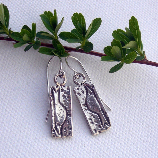 Birds Eye View - Solid Sterling Silver Earrings