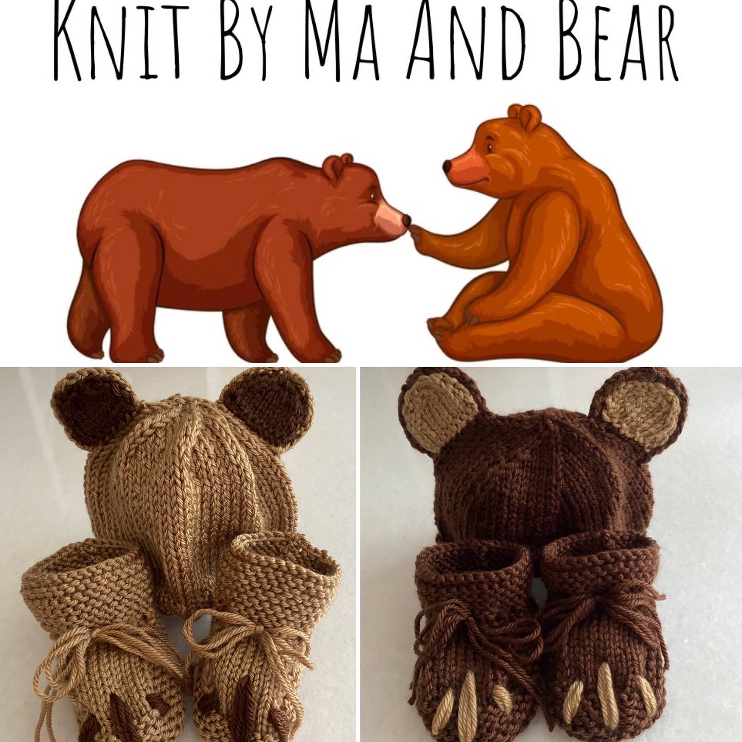 Bear Baby Hat in Cocoa Brown