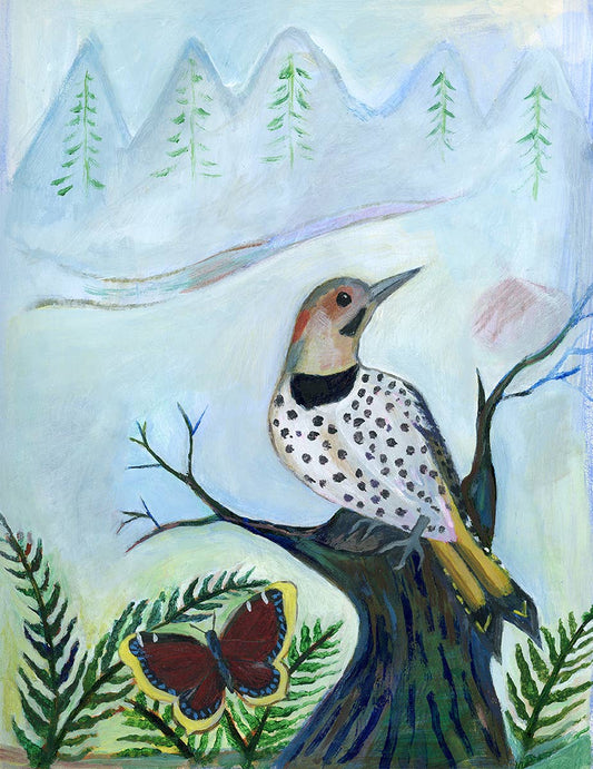Greeting Card, Nature Card, Bird, Fine Art, Flicker