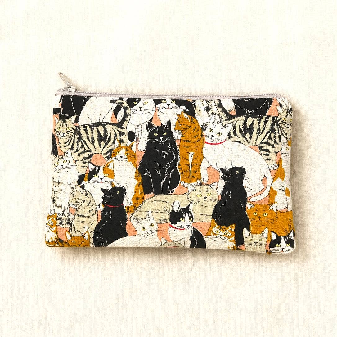 Multi-Purpose Cat Fabric Pouch with Zipper