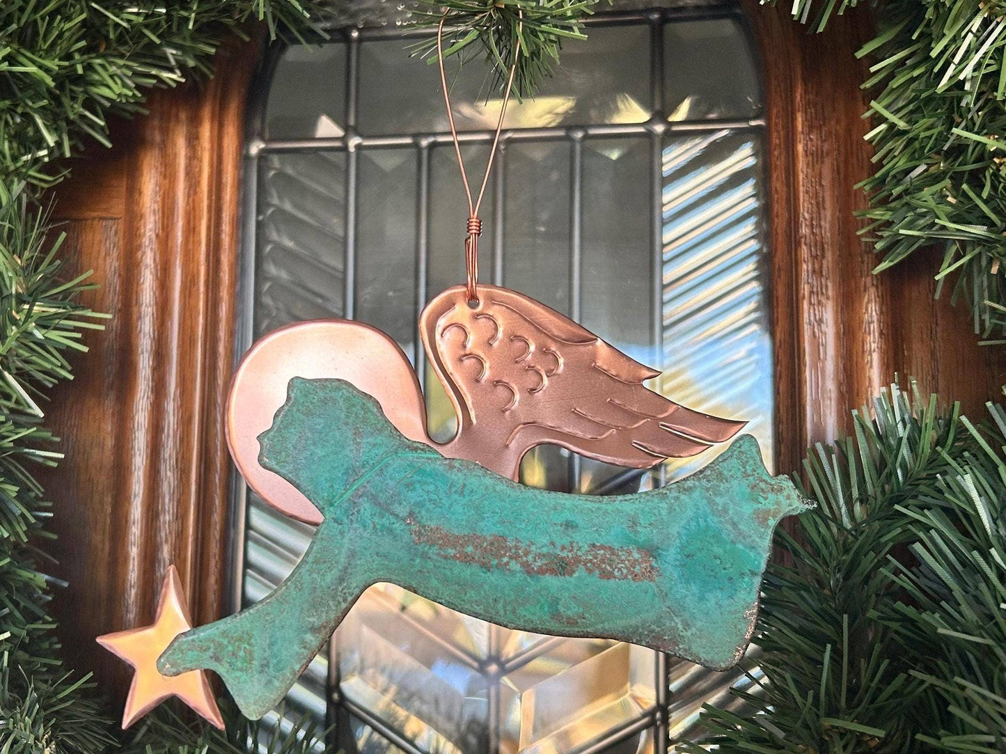Angel Copper Christmas Ornament